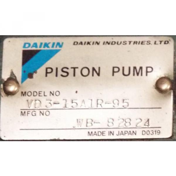 NEW DAIKIN VD3-15AIR-95 PISTON PUMP w/M15A1-2-90 INDUCTION MOTOR **MAKE OFFER** #3 image