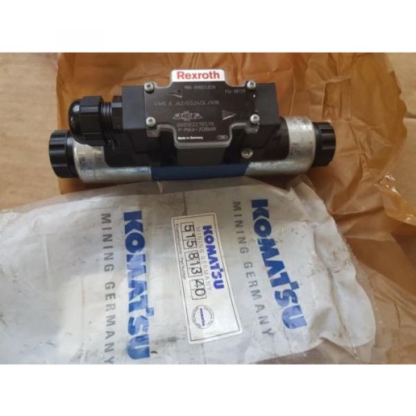 New Komatsu Germany Rexroth Hydraulic Valve 515 813 40 / 4WE6J6X/EG24DL/N18 #1 image