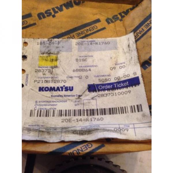 New OEM Komatsu Excavator Genuine Parts Disc Hub Brake 20E-14-K1760 Warranty! #3 image