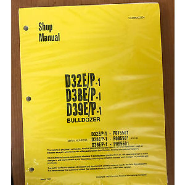 Komatsu D32E/P-1, D38E/P-1, D39E/P-1 Dozer Bulldozer Service Shop Repair Manual #1 image