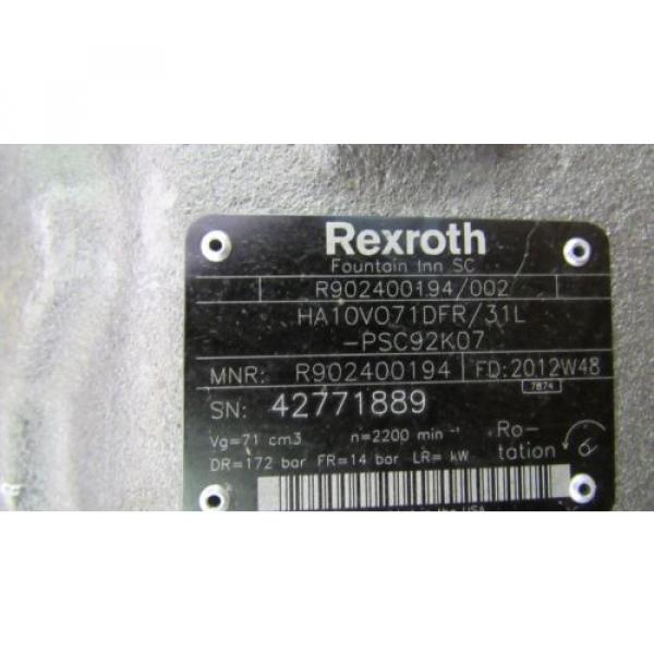 Origin REXROTH HA10VO71DFR/31L-PSC92K07 R902400194/002 HYDRAULIC AXIAL PISTON pumps #2 image