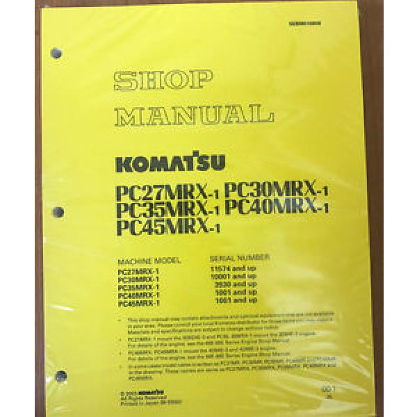 Komatsu Service PC27MRX-1, PC30MRX-1, PC35MRX-1 Manual #1 image