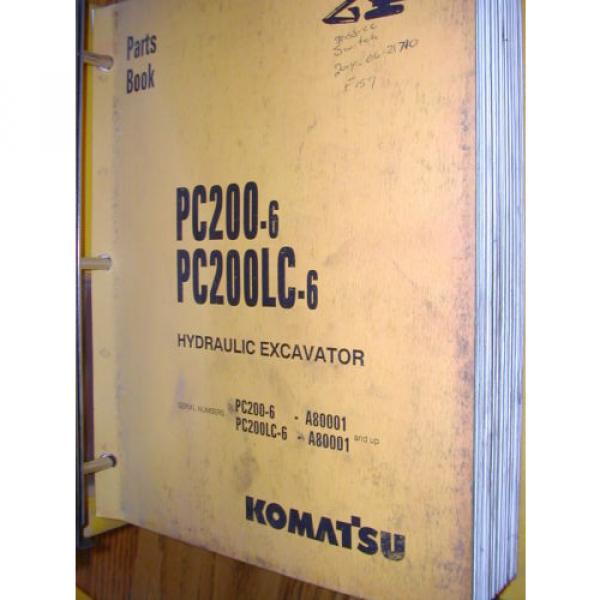 Komatsu PC200-6 &amp; LC-6 PARTS MANUAL BOOK CATALOG HYD. EXCAVATOR GUIDE BEPBX20601 #1 image