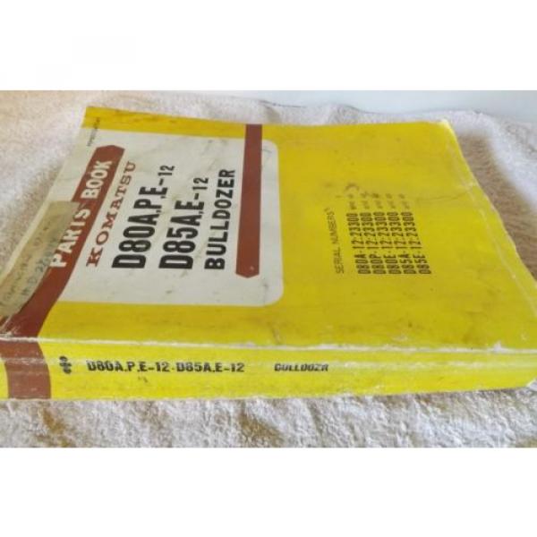 KOMATSU D80A-12 BULLDOZER Parts Manual Book Catalog spare D85AE #5 image