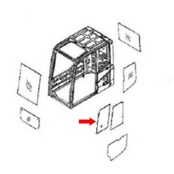 20Y-54-35831 Front Door Slider Glass Fits Komatsu Excavator PC220-6 PC220-6Z #1 image